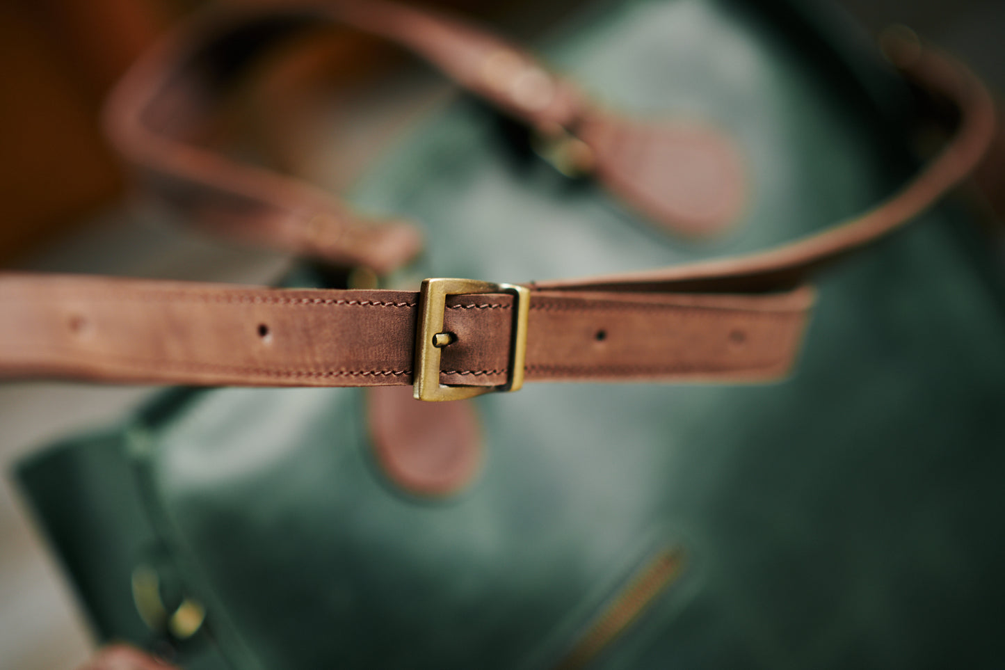 _Handgefertigter Leder-shopper mit Zubehörtasche (Necessaire)