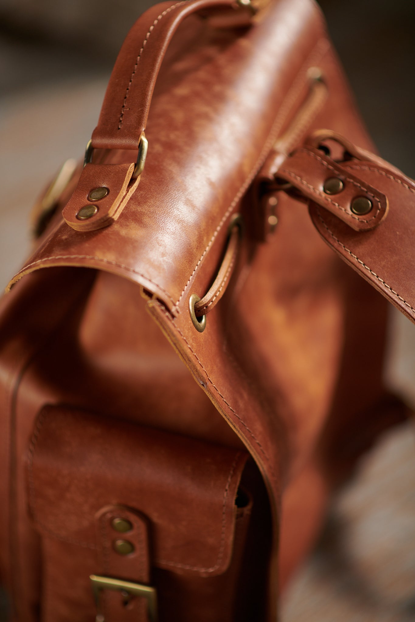 Leder-Rucksack: handgefertigt und langlebig.