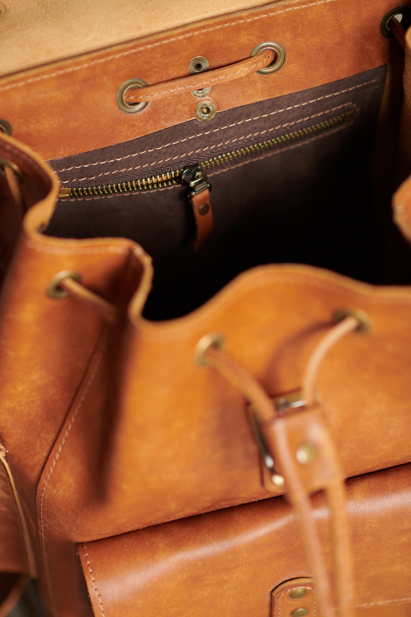 Leder-Rucksack: handgefertigt und langlebig.