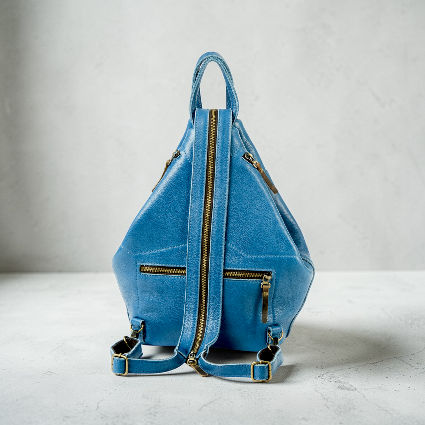 Anti-Diebstahl Lederrucksack Damen mit verstecktem Reißverschluss handgemacht