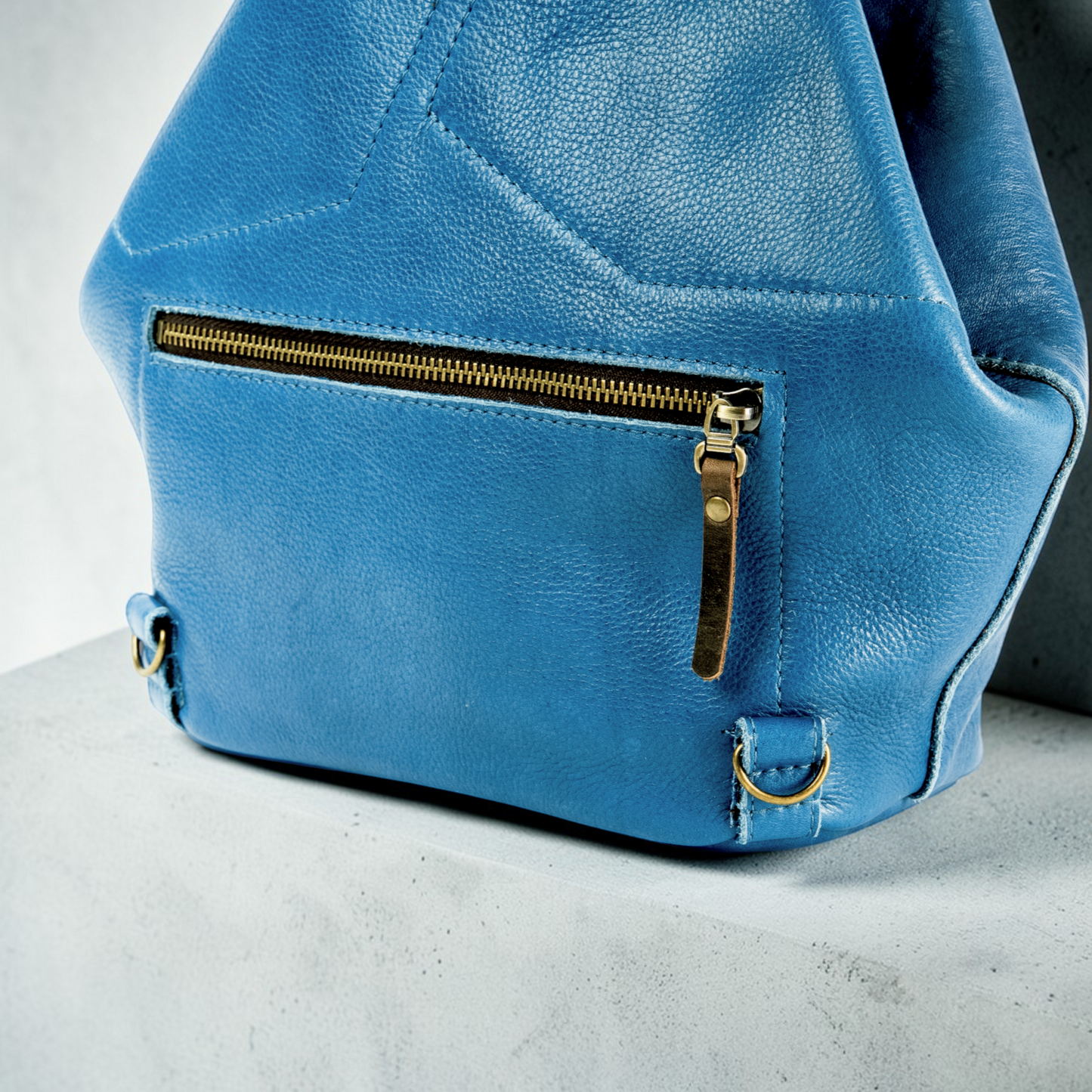 Anti-Diebstahl Lederrucksack Damen mit verstecktem Reißverschluss handgemacht