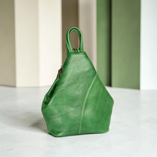 Anti-Diebstahl Lederrucksack Damen mit verstecktem Reißverschluss handgemacht