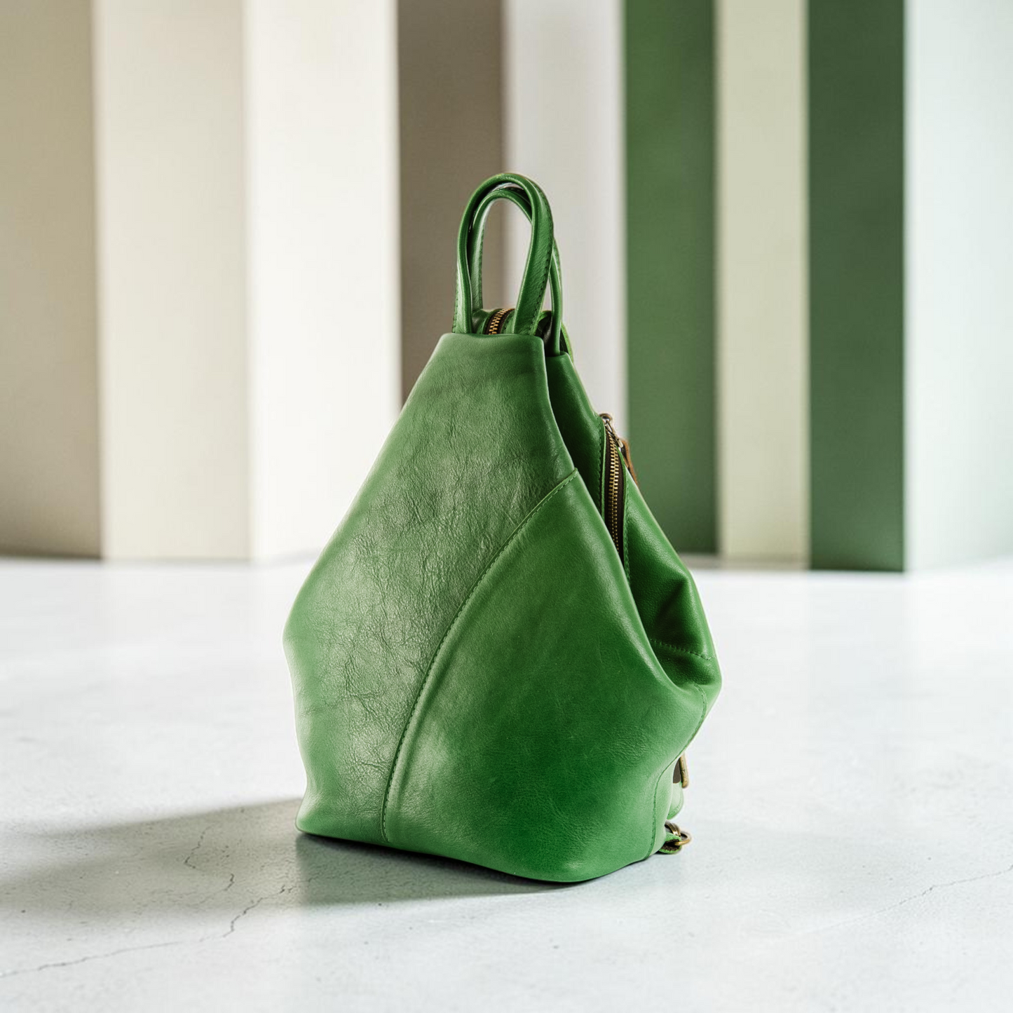 Anti-Diebstahl Lederrucksack Damen mit verstecktem Reißverschluss handgemacht