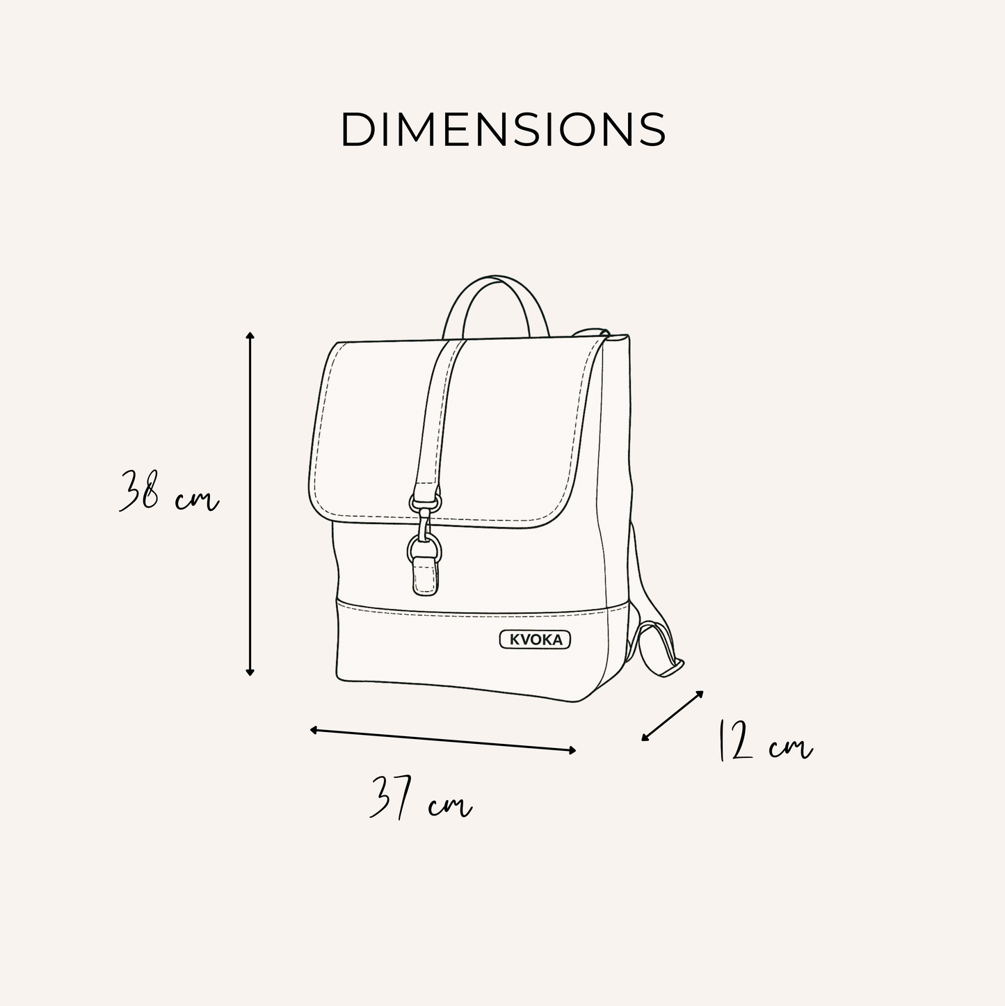 Lederrucksack handgemacht mit Überschlag und Frontfach als Cityrucksack