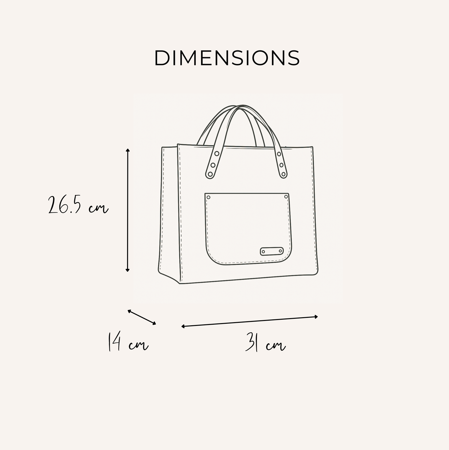Handgefertigte Leder-Shopper Tasche mit Frontfach und klarer, architektonischer Form
